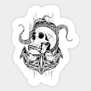 skull and tentacles Sticker